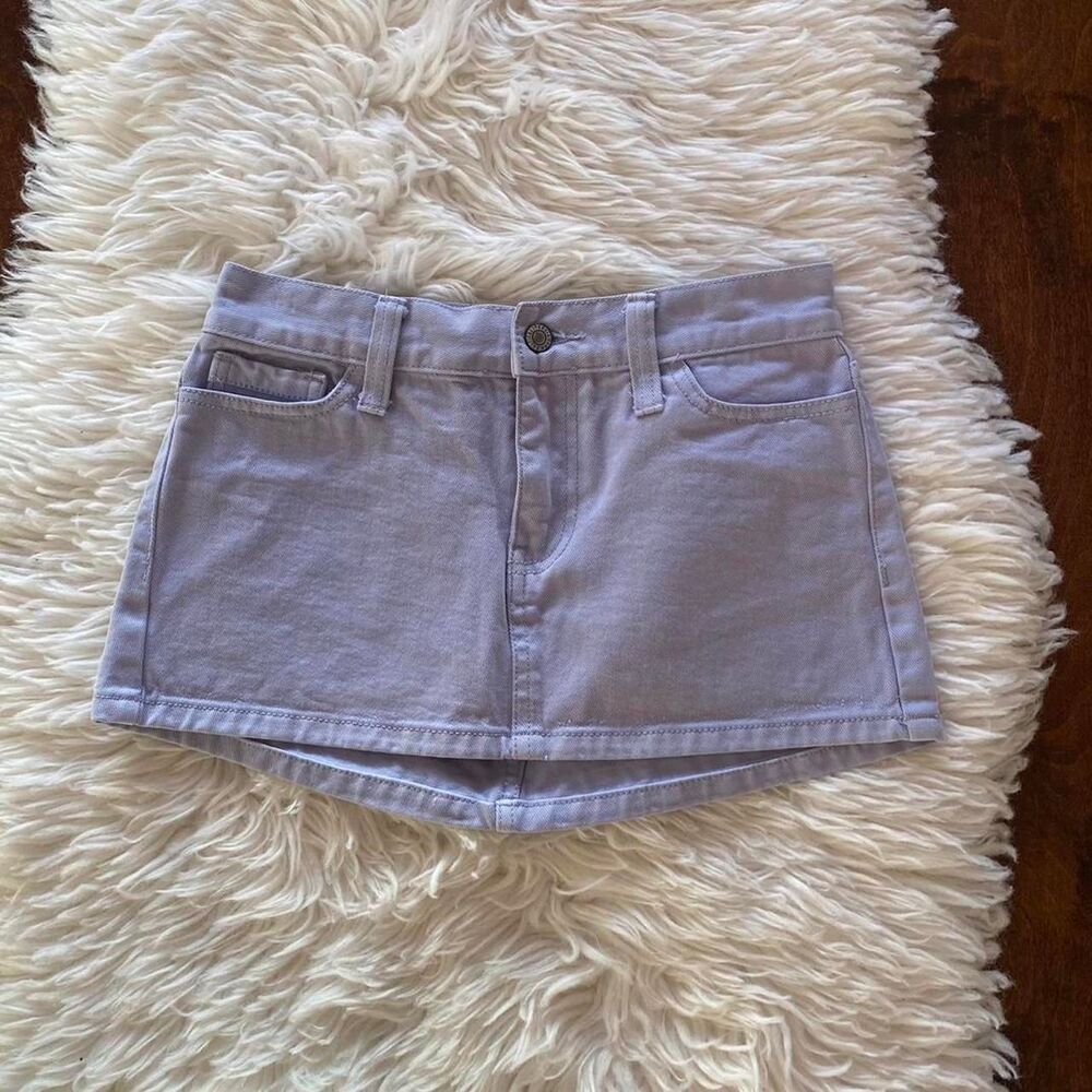 Brandy-melville Women's Blue and Purple Skirt